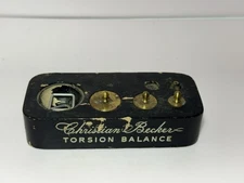 VINTAGE Christian Becker Pharmacist Balance weight set by The Torsion Balance Co