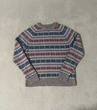J. Crew Sweater Men  s Size Large Pullover Wool Blend Multi Color Crewneck
