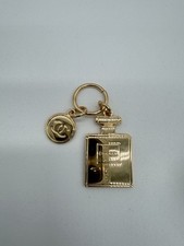 CHANEL Gold Perfume Bottle Keychain Charm Gift With Purchase