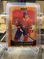 2021-22 O-Pee-Chee Platinum Alexander Romanov Orange Checkers #01/25 FIRST PRINT