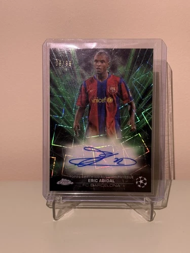 2023-24 Topps Chrome UCC Eric Abidal /99 Auto Black Lazer FC Barcelona