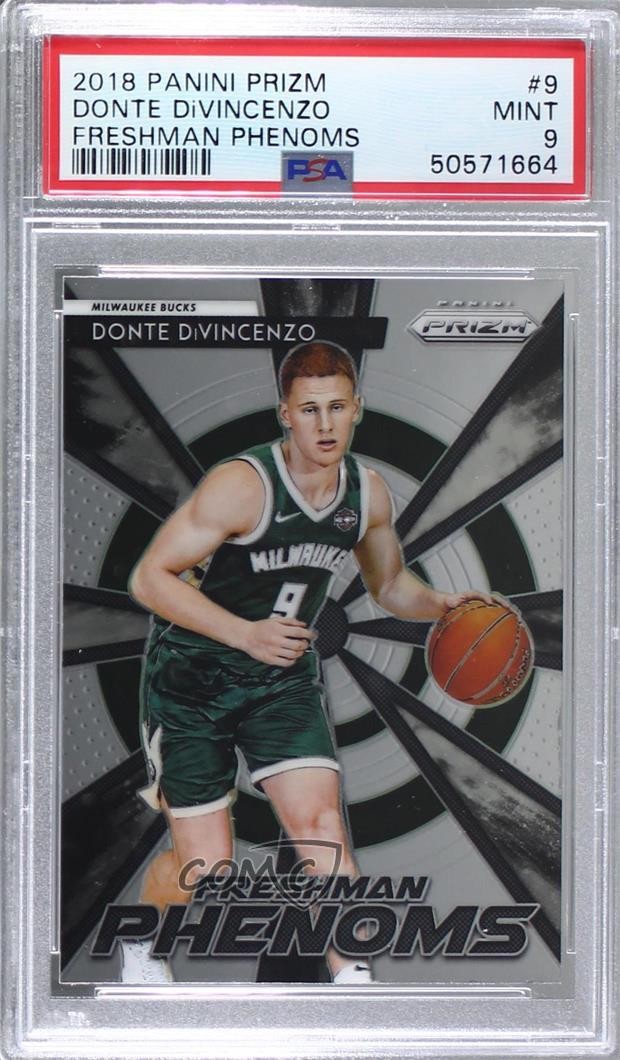 2018 Panini Prizm Freshman Phenoms Donte DiVincenzo #9 PSA 9 MINT Rookie RC 00e8