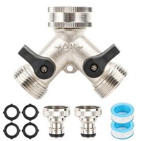 Wasser-Verteiler 3/4 Zoll, 2-Wege-Verteiler, Gartenschlauch Verteiler...