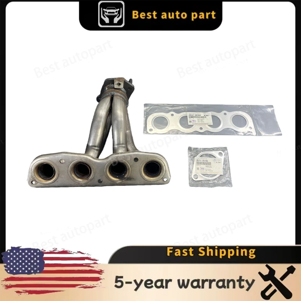 Exhaust Manifold Catalytic & Gasket For 285102E020 Hyundai Tucson 2014-2018 3PCS Foto 2 de 4