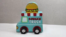 Horizon Group Wooden Wood Toy BURGER TRUCK USA Kid Game Toy