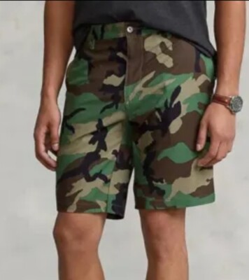 31インチ RLX Ralph Lauren Golf Camo Shorts Polo Ralph Lauren Performance Golf Fishing RRL Camo Shorts Mens 32