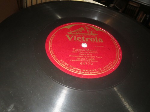 78RPM Victrola 64770 (1 sided) Jascha Heifetz - Turkish March, clean medium V V+ - Picture 3 of 5
