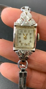 Antigo Relógio Bulova 14k Ouro Branco Senhoras Relógio De Pulso | eBay