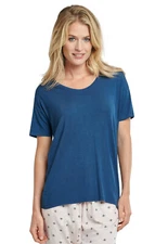 Schiesser Women's Mix &amp; Relax Short Sleeve Jersey V-Shirt 36-48 S-4XL