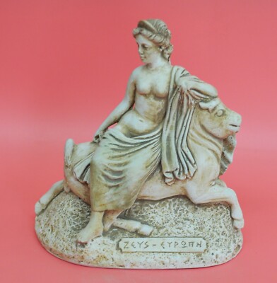 Europa and Zeus small statue Godmother of Europe continent