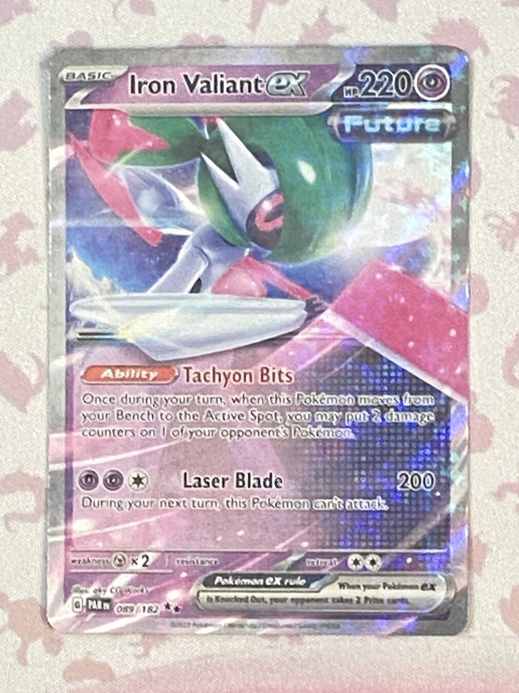 Iron Valiant ex - 089/182 Pokémon TCG Paradox Rift Double Rare NM