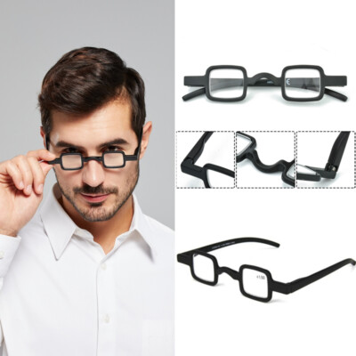 Antique Reading Glasses Vintage Readers Small Square Retro Mens  NEW