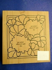 MAKE AN IMPRESSION SUSAN COCKBURN GERANIUM FLORAL PUNCH ART RUBBER STAMP WD MTD