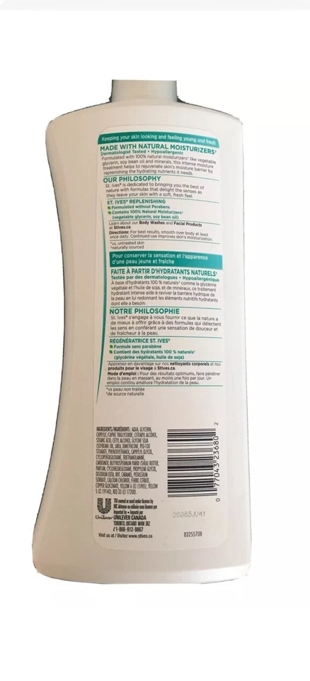 St. Ives Loción Corporal Reponedora Terapia Mineral Suave 100% Natural [21 fl oz] Foto 3 de 3