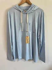 Duck Camp Hoodie Mens Extra Large Blue Lightweight Bamboo Hoodie Long Sleeve NWT