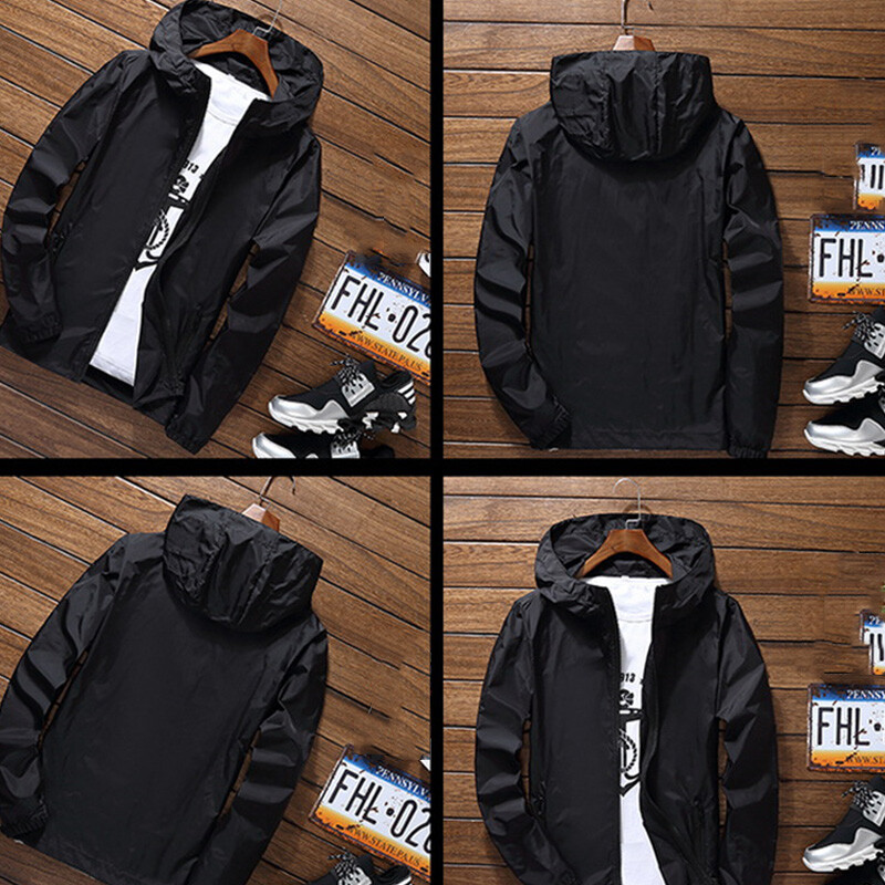 Giacca Impermeabile Uomo Con Cappuccio – Leggera E Traspirante – Windbreaker Polyester - Foto 6