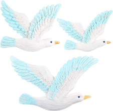 3 Pcs Seagull Wall Art, Seagull Wall Hanging Decor, Seagull Wall Plaques for Bea