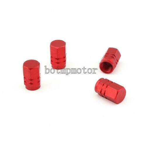 4PCS Red Motorcycle Hexagon Tire Valve Stem Caps for Honda Yamaha Kawasaki - Picture 2 of 4