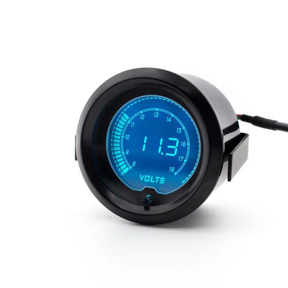 2" 52mm Universal Car LCD Adjustable 7 Colors Digital Volt Gauge Meter - Image 3 of 4