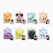 (In Stock) 에이티즈 ATEEZ x LINE FRIENDS : MIGHTEEZ PLUSH KEYRING w/ PHOTO CARD