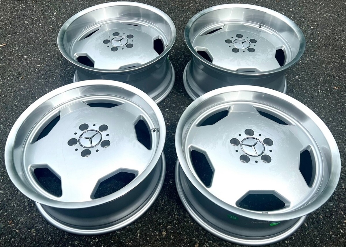 MERCEDES DEEP DISH MONOBLOCK 18 INCH RIMS WHEELS SET4 NEW 18/8