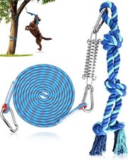 Dog Outdoor Bungee Hanging Toy with Spring and Rope Tether Tug of War Dog Toys