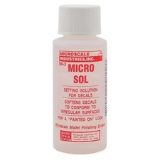 Microscale Sol Decal Setting Solution Bottle 1 oz NEW