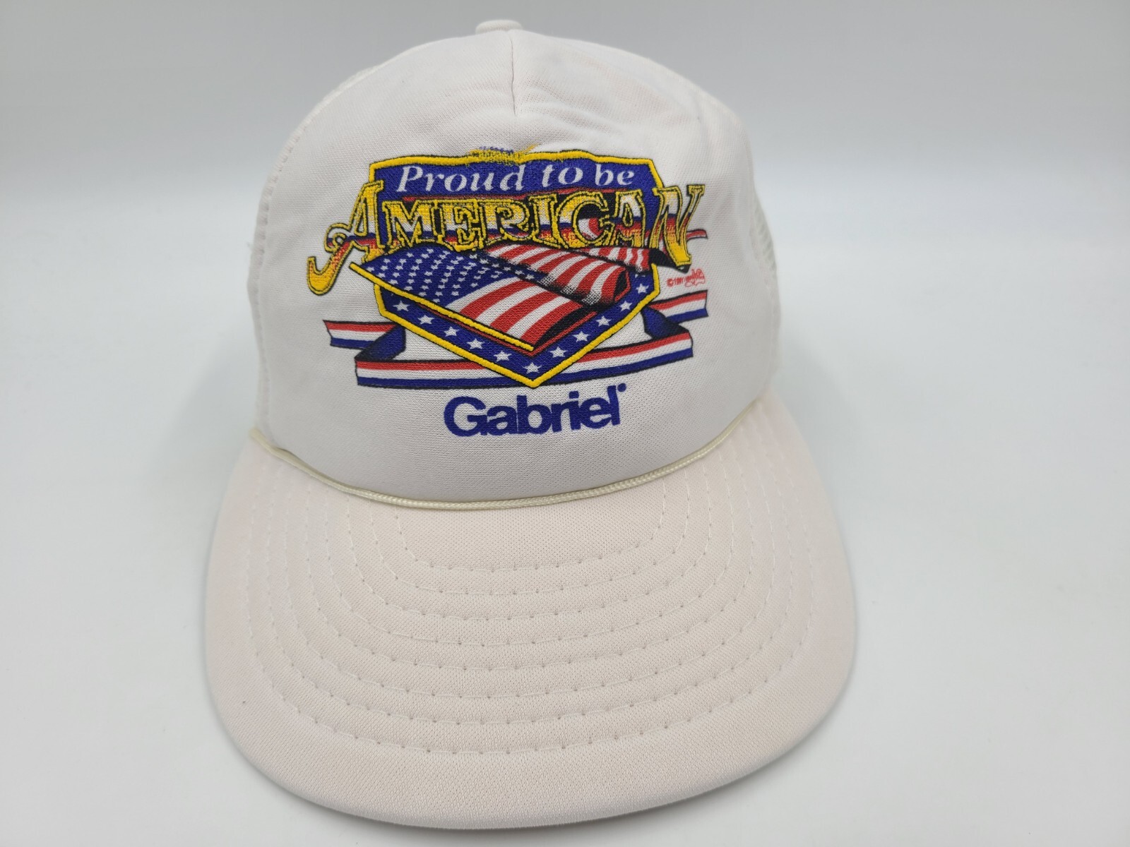 Vintage Proud To Be American Gabriel Shocks Struts Mesh Trucker Snapback Hat Cap