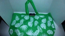Juncture Palm Leaf Tote Bag-Seafoam Green-21" x 13" x 4.5"-Brand New!!