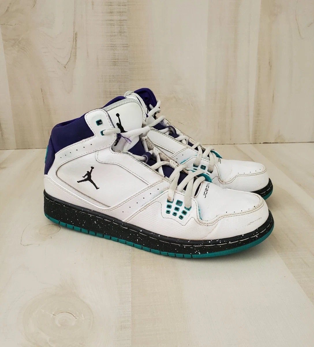 JORDAN 1 FLIGHT GS GRAPE 374452 118 WHITE PURPLE YOUTH SHOES SIZE US7Y