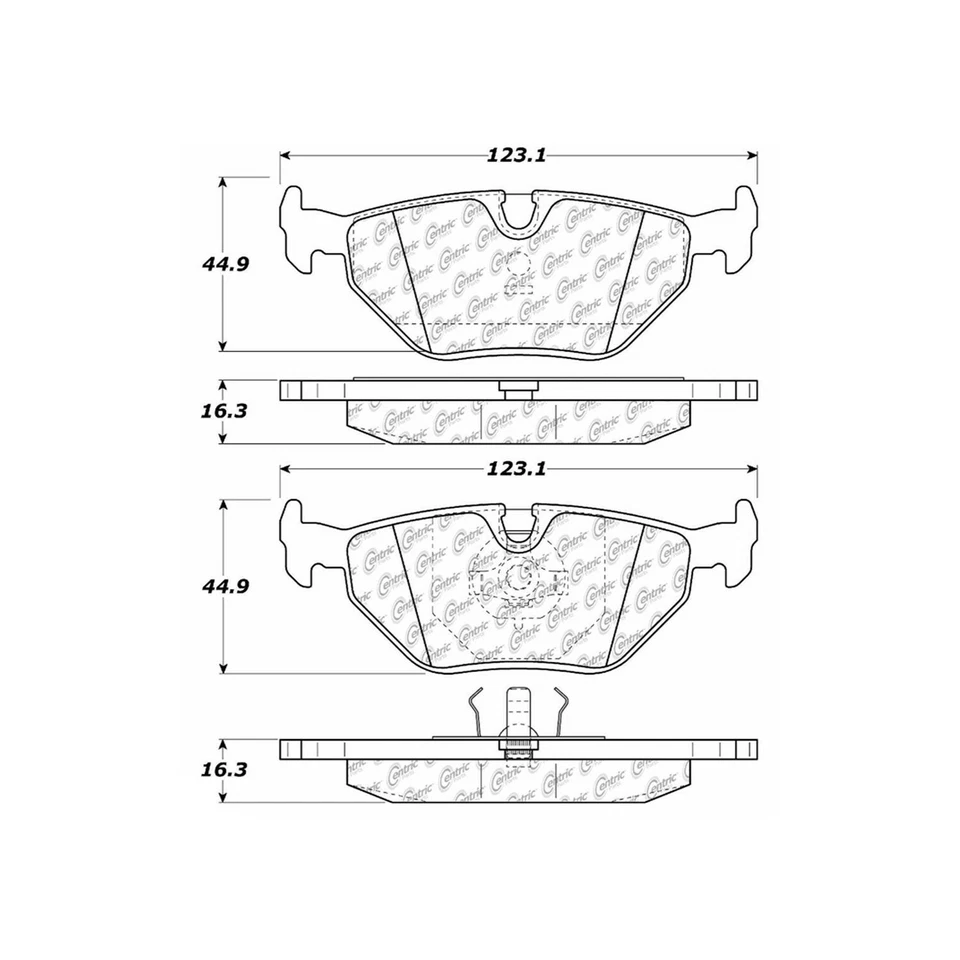 Juego de pastillas de freno de disco de cerámica premium centradas en la parte trasera para BMW L7 1987 Foto 4 de 4