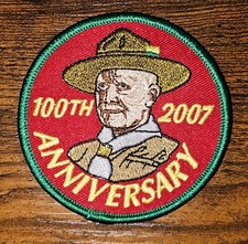 Baden Powell Boy Scouts of America BSA 100th Anniversary 2007 BSA Patch