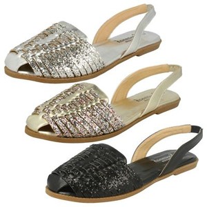 glitter slingback sandals