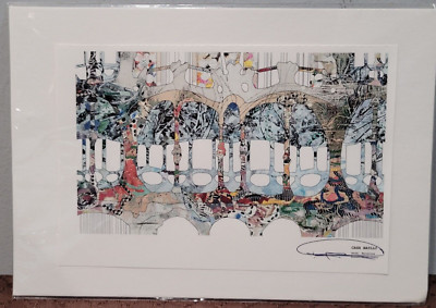 Signed Pavel Cueto Artwork Casa Batllo Balcon 5.25x8