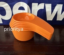 Tupperware Measuring Cup Nesting Baking Tool 6pc Set Orange New