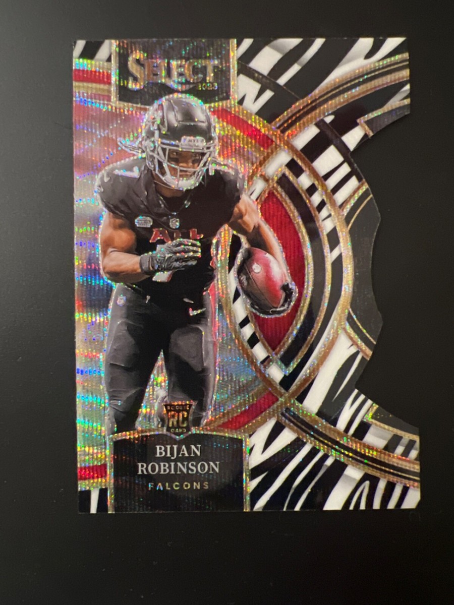 Bijan Robinson Zebra SSP Prizm Die Cut Premier Level Select