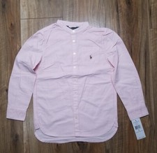 NWT Polo Ralph Lauren Girls Down Shirt Pink  White Size 5  K047 
