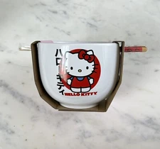 Hello Kitty Ramen Ceramic Bowl w/ Chopsticks - 20 oz