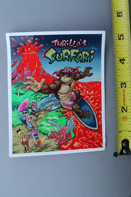 Thrilla Krew Gear T&C Surfboard Gorilla Hawaii Safari Lava Surf Surfing STICKER