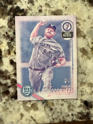 2018 TOPPS GYPSY QUEEN MISSING BLACKPLATE CARD BREWERS BRANDON WOODRUFF #178
