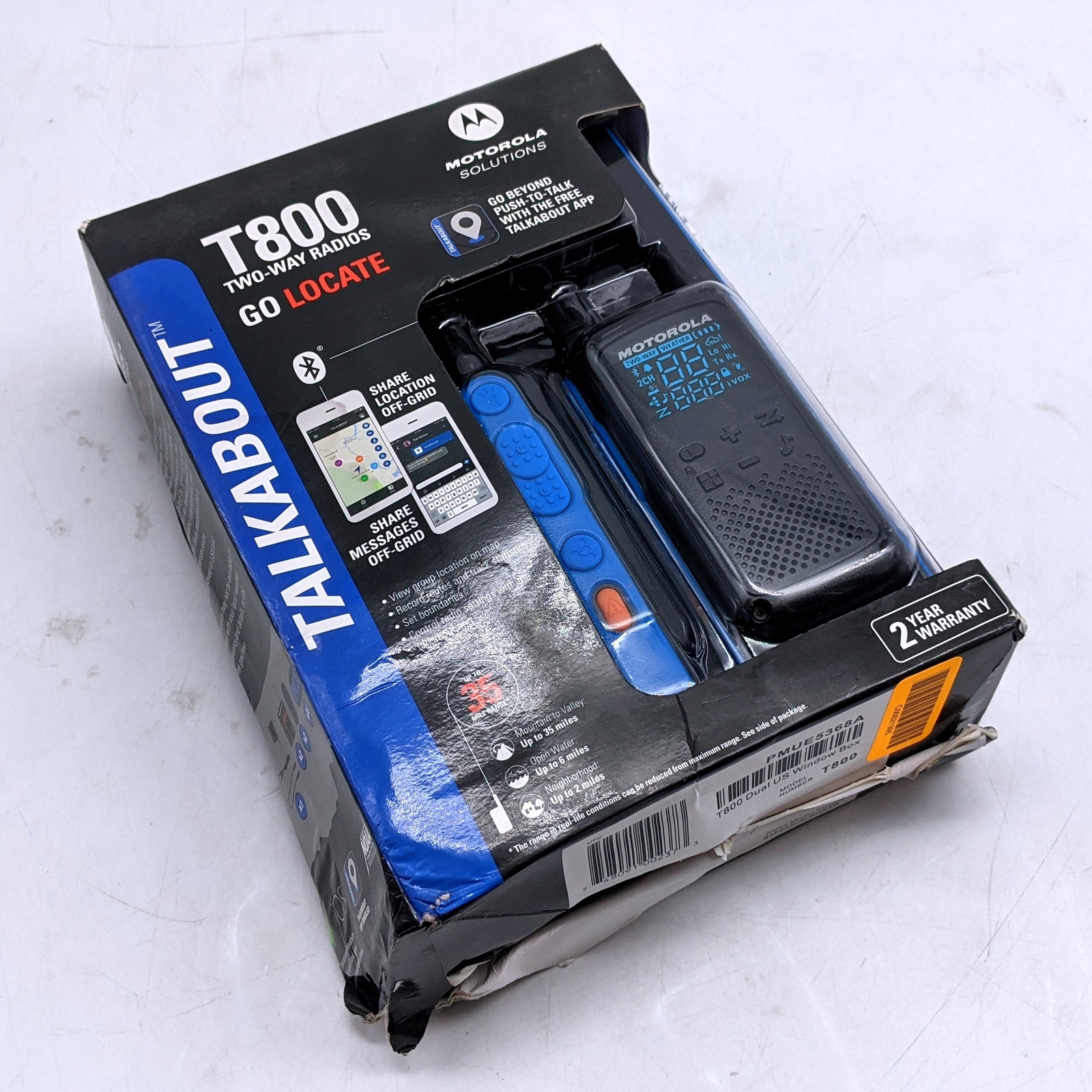 Motorola T800 Talkabout TwoWay Radio Set Black PMUE5368A eBay