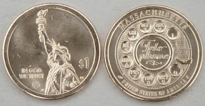 Innovatori USA 2020 - 1$ Masssachusetts- Invenzione Del Telefono Set 2 Monete Zecca D P - Foto 5