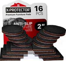 Non Slip Furniture Pads 16 Pack Round Square Floor Protectors By X Protector