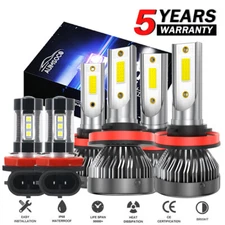 For Toyota Tacoma 2016-2023 LED Headlight High Low Fog Light Bulbs Combo Kit