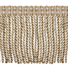 Ivory Light Beige 6" Bullion Fringe Trim White Sands [By The Yard]