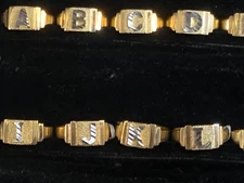 initial baby 10kt gold ring