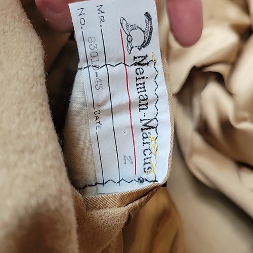 VTG Neiman Marcus Men's Sport Coat Blazer Two Button Beige Camel Hair Size 44r - Picture 6 of 24