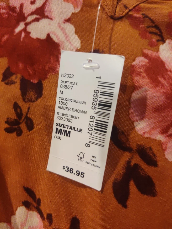 Nuevo con etiquetas Vestido Floral Calado The Children's Place Niñas Marrón Talla Mediana 7/8 Foto 3 de 4