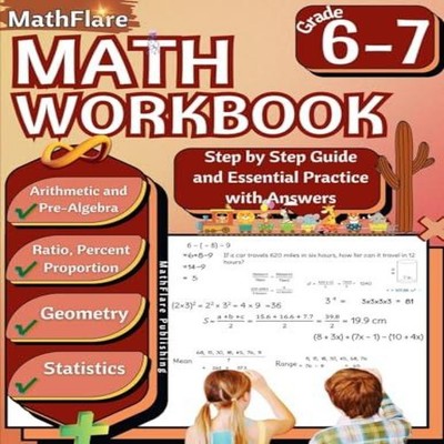 MathFlare - Math Workbook 6th and 7th Grade Math Workbook Grade 6
