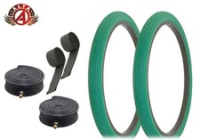 ALTA BICYCLE CRUISER DURABLE TIRES 26 x 2.125 GREEN CLASSIC MINI BRICK 6pc SET.